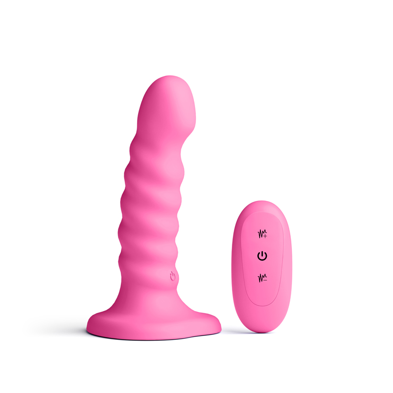 Colours - Ribbed - 5" Vibrating - Pink