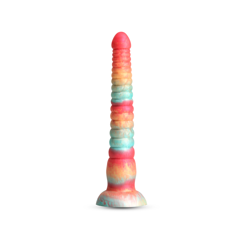 Colours - Stacked - 9" Dildo - Red/Gold