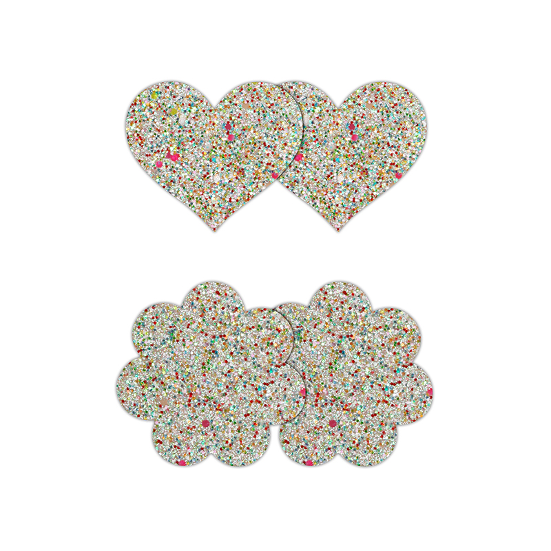 Pretty Pasties - Heart & Flower - Glow - 2 Pair