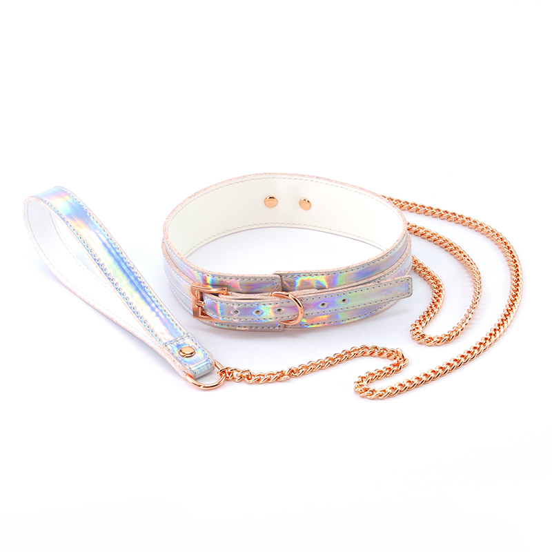 Cosmo Bondage -  Collar & Leash - Rainbow