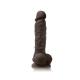 Colours - Pleasures - Vibrating - 5&quot; Dildo - Dark Brown