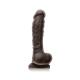 Colours - Dual Density - 8&quot; Dildo - Dark Brown
