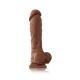 Colours - Pleasures - 8&quot; Dildo - Brown