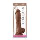 Colours - Pleasures - 8&quot; Dildo - Brown