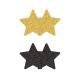 Pretty Pasties - Glitter Stars - Black/Gold - 2 Pair