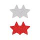 Pretty Pasties - Glitter Stars - Red/Silver - 2 Pair