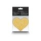 Pretty Pasties - Glitter Hearts - Black/Gold - 2 Pair