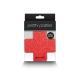 Pretty Pasties - Glitter Cross - Red/Silver - 2 Pair
